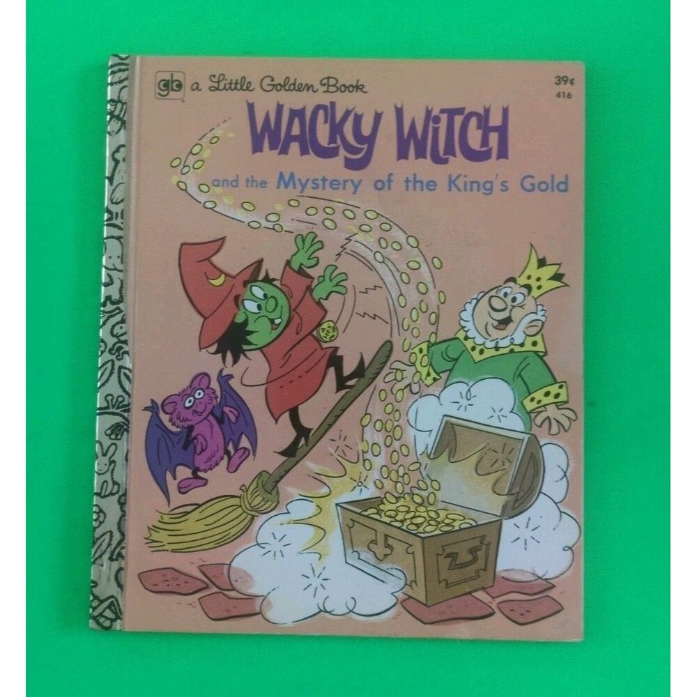Wacjy Witch & the Mystery of the King's Gold 1973 Little Golden Book Jean Lewis